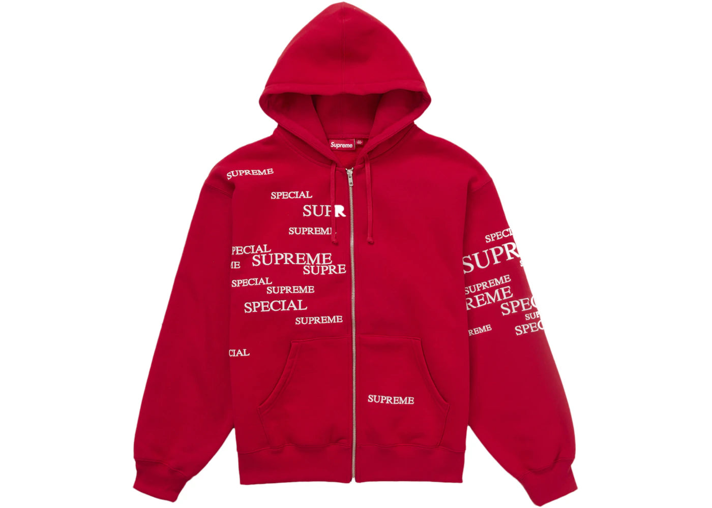 Supreme Special Zip Up Hooded Sweatshirt Red