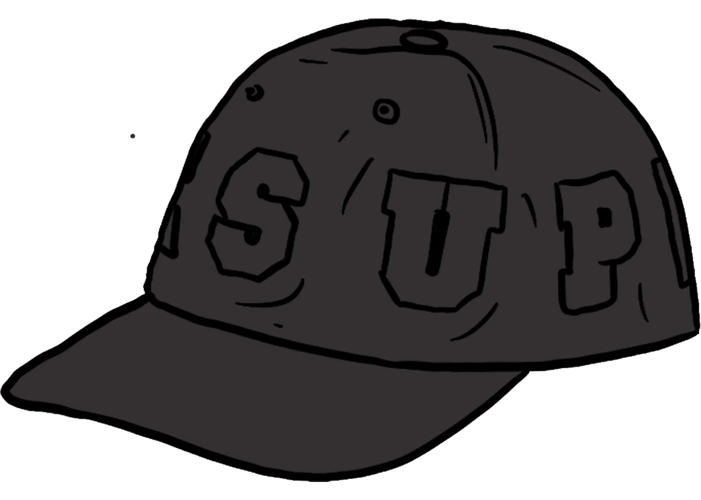 Supreme Spellout 6-Panel Black