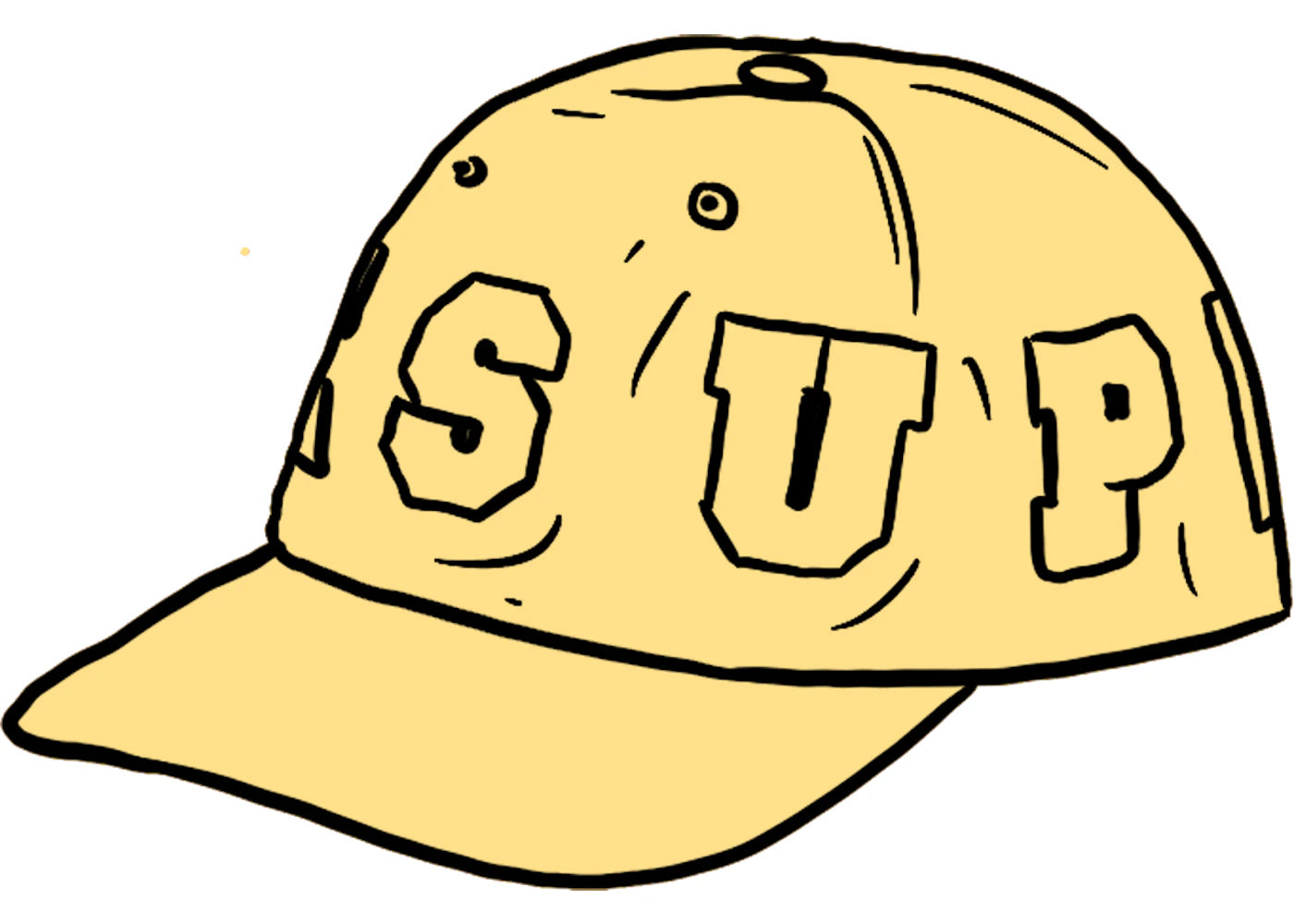 Supreme Spellout 6-Panel Light Yellow