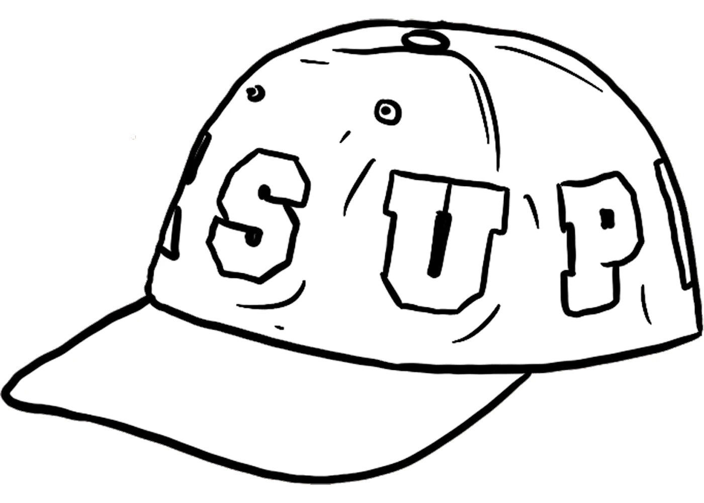 Supreme Spellout 6-Panel White