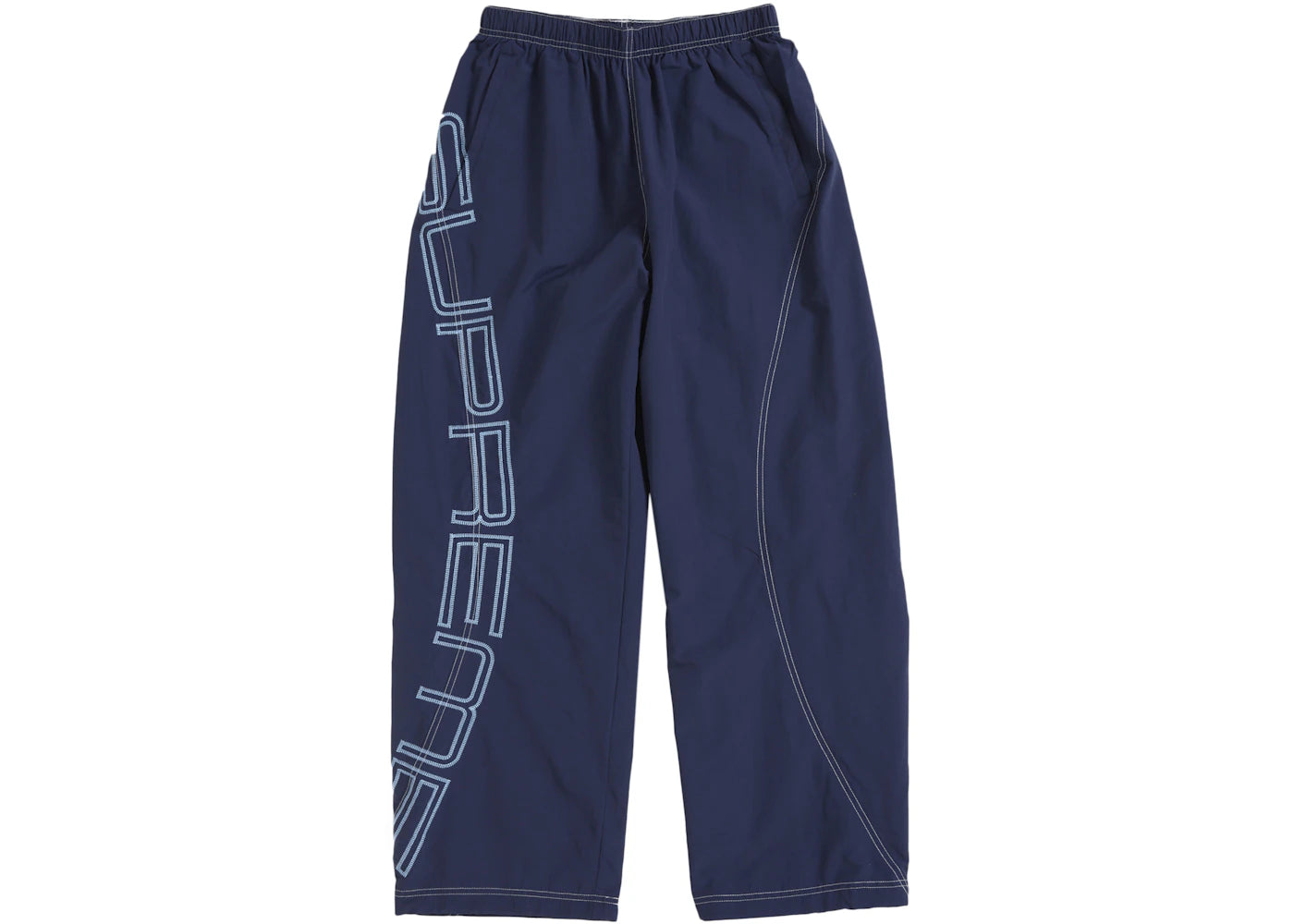 Supreme Spellout Embroidered Track Pant (SS25) Navy