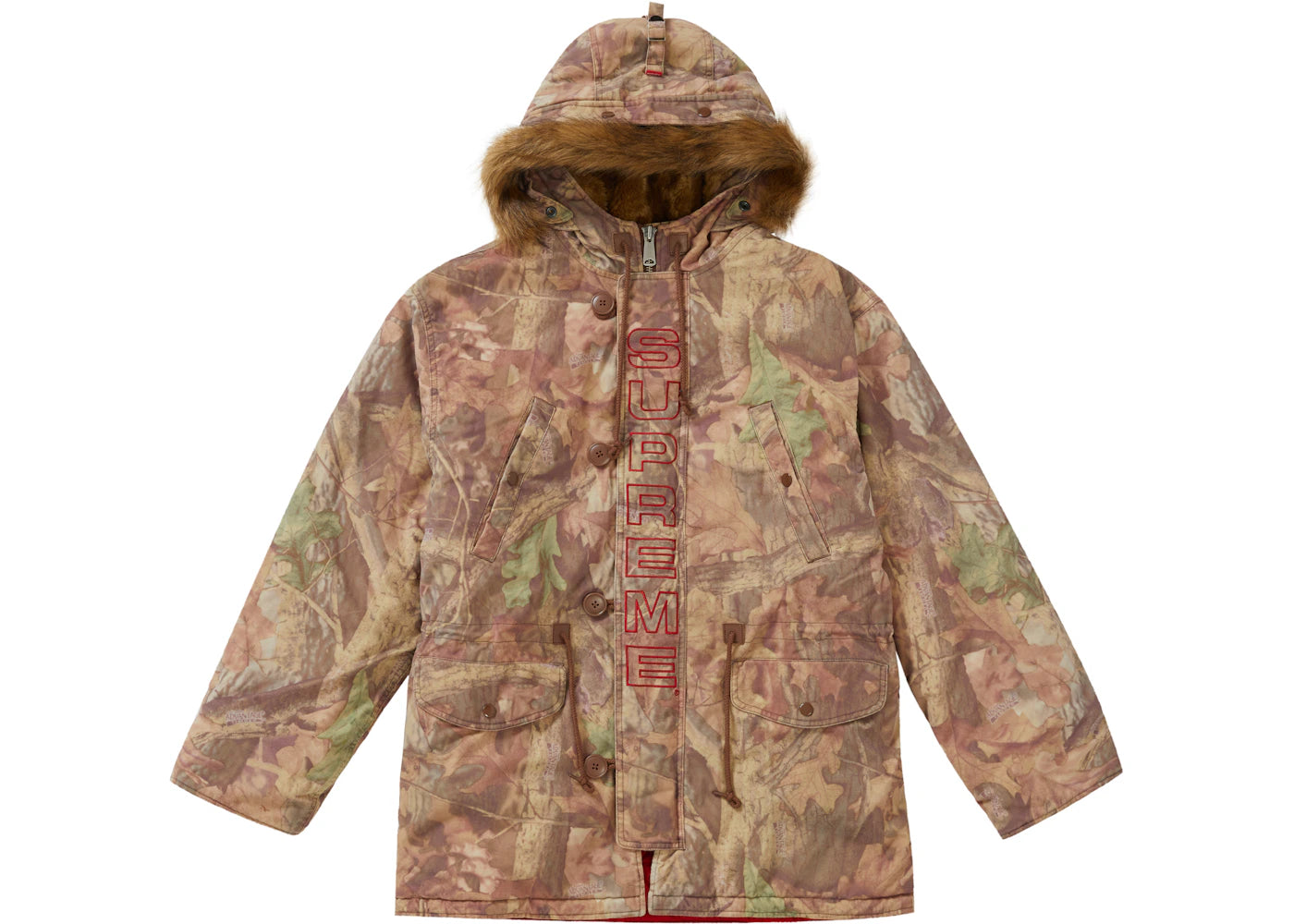 Supreme Spellout N-3B Parka Advantage Timber Camo