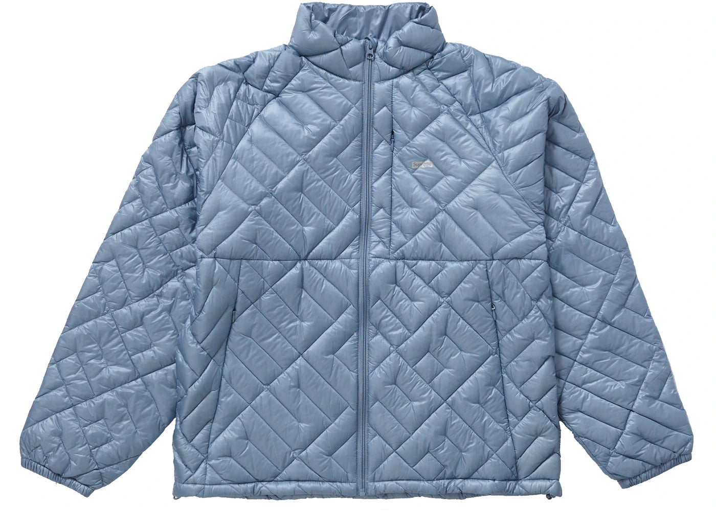 Supreme Spellout Quilted Lightweight Down Jacket Slate