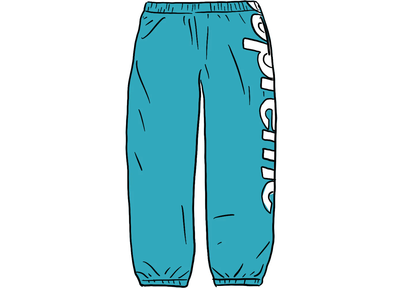 Supreme Spellout Track Pant Aqua