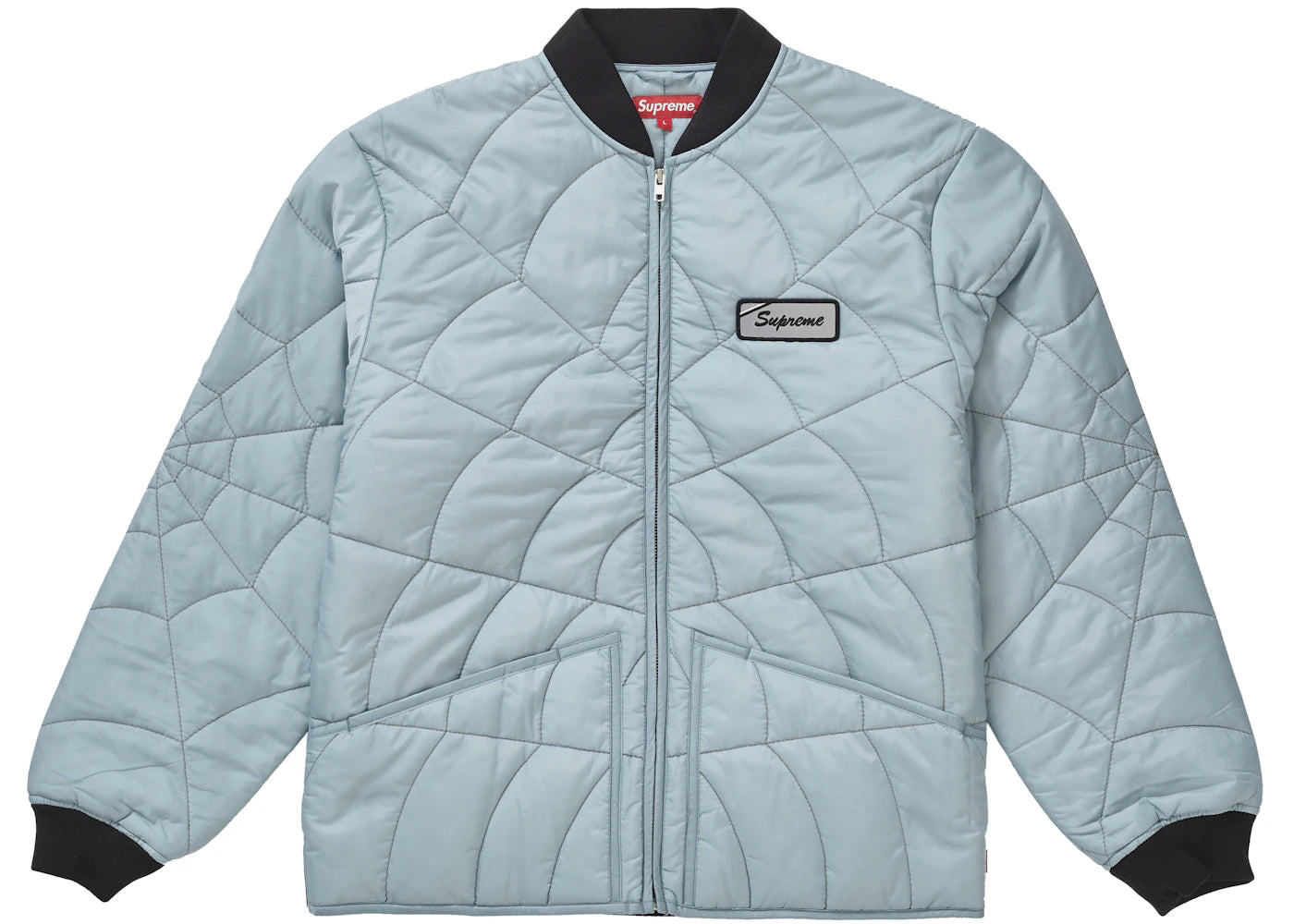 Supreme Spider Web Quilted Work Jacket Ice