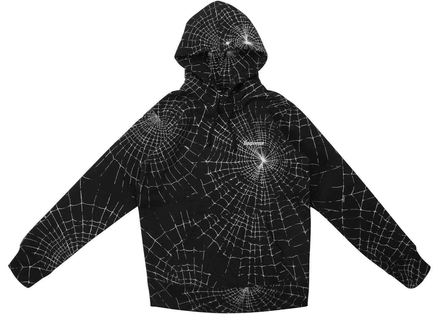 Supreme Spiderweb Hooded Sweatshirt Black