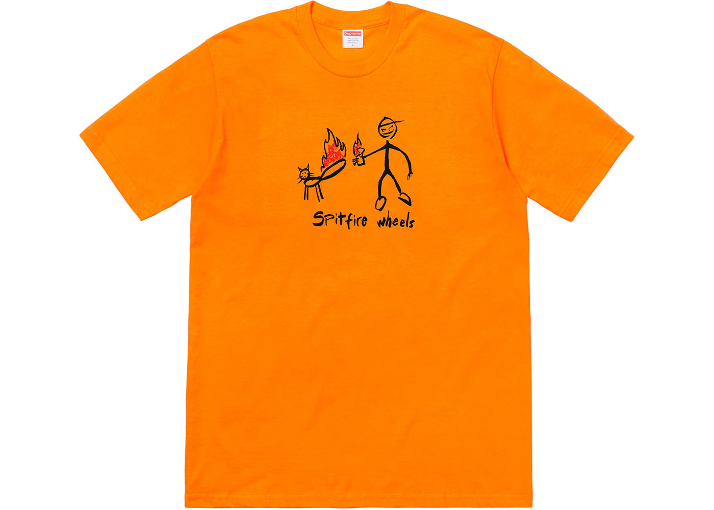 Supreme Spitfire Cat T-shirt Bright Orange