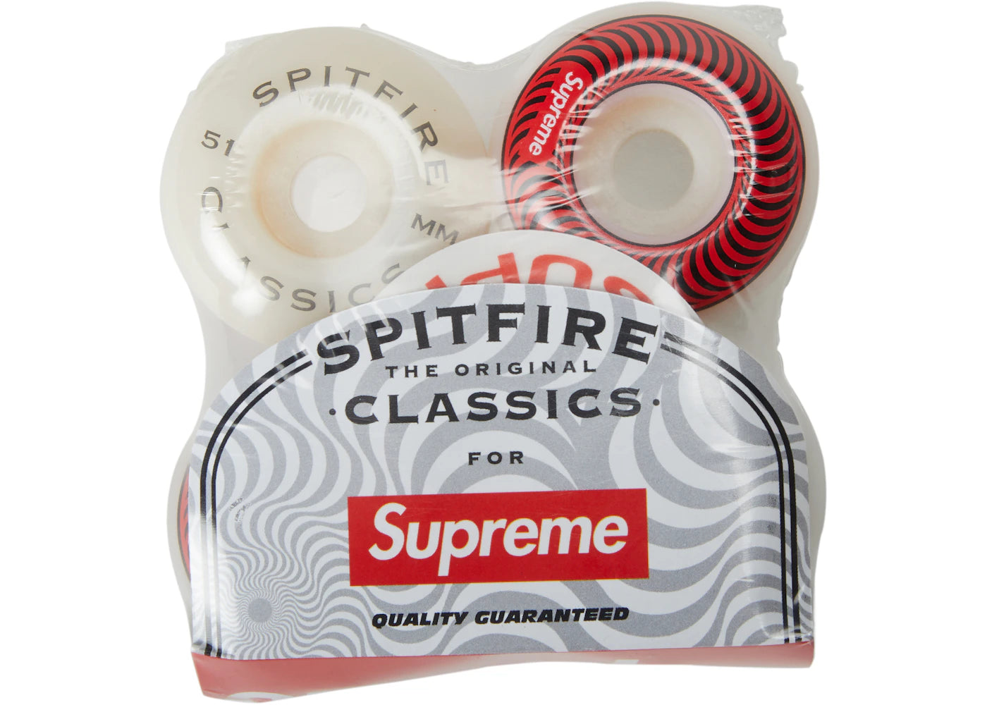 Supreme Spitfire Classic Wheels (Set of 4) Red 51MM