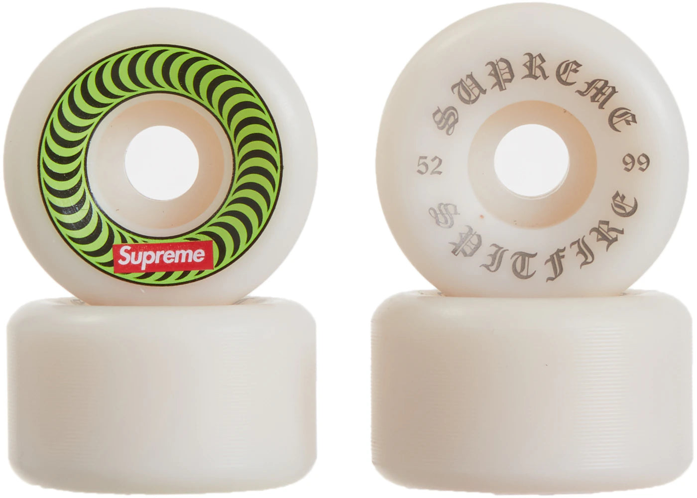 Supreme Spitfire OG Classic Wheels (Set of 4) Green 52MM