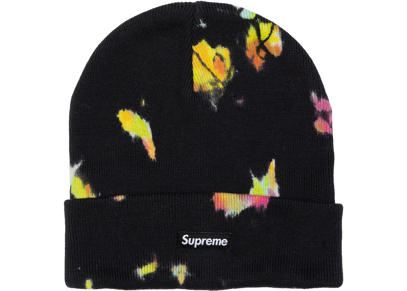 Supreme Splatter Dyed Beanie Black