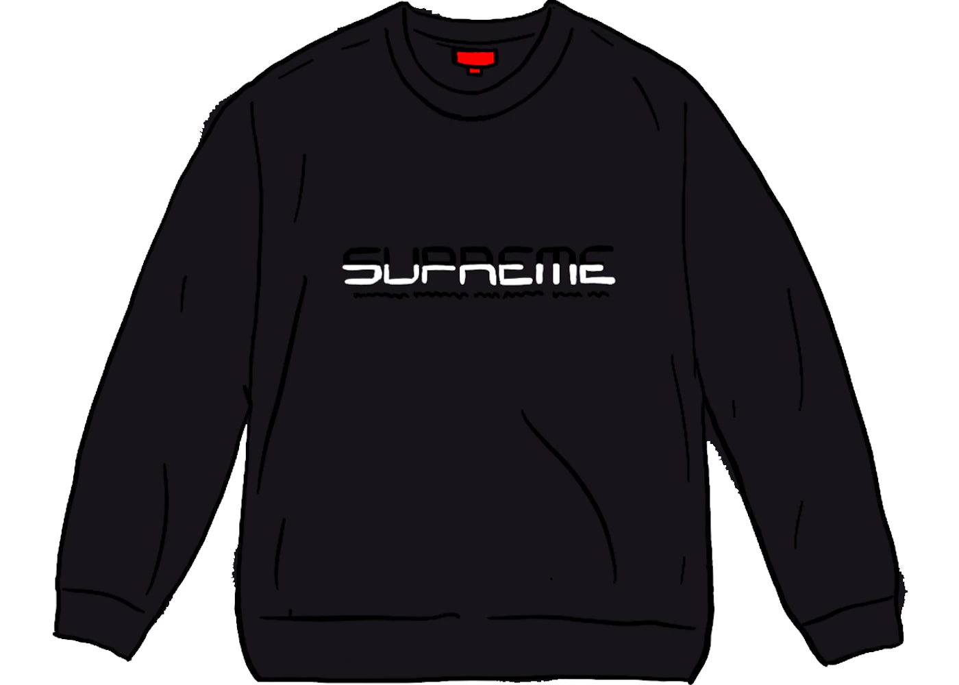 Supreme Split Logo Pullover Black