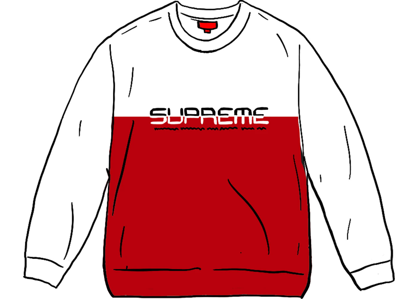 Supreme Split Logo Pullover White