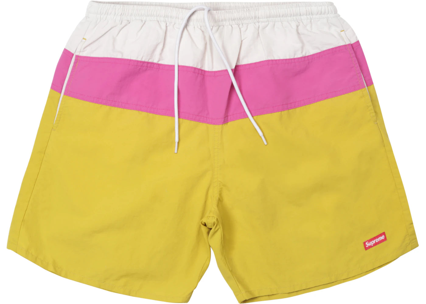 Supreme Split Logo Water Short Gold