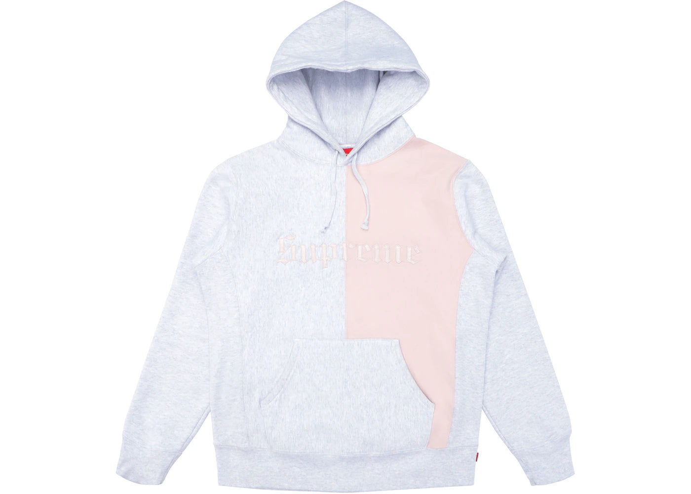 Supreme Split Old English Hooded Sweatshirt Ash Grey