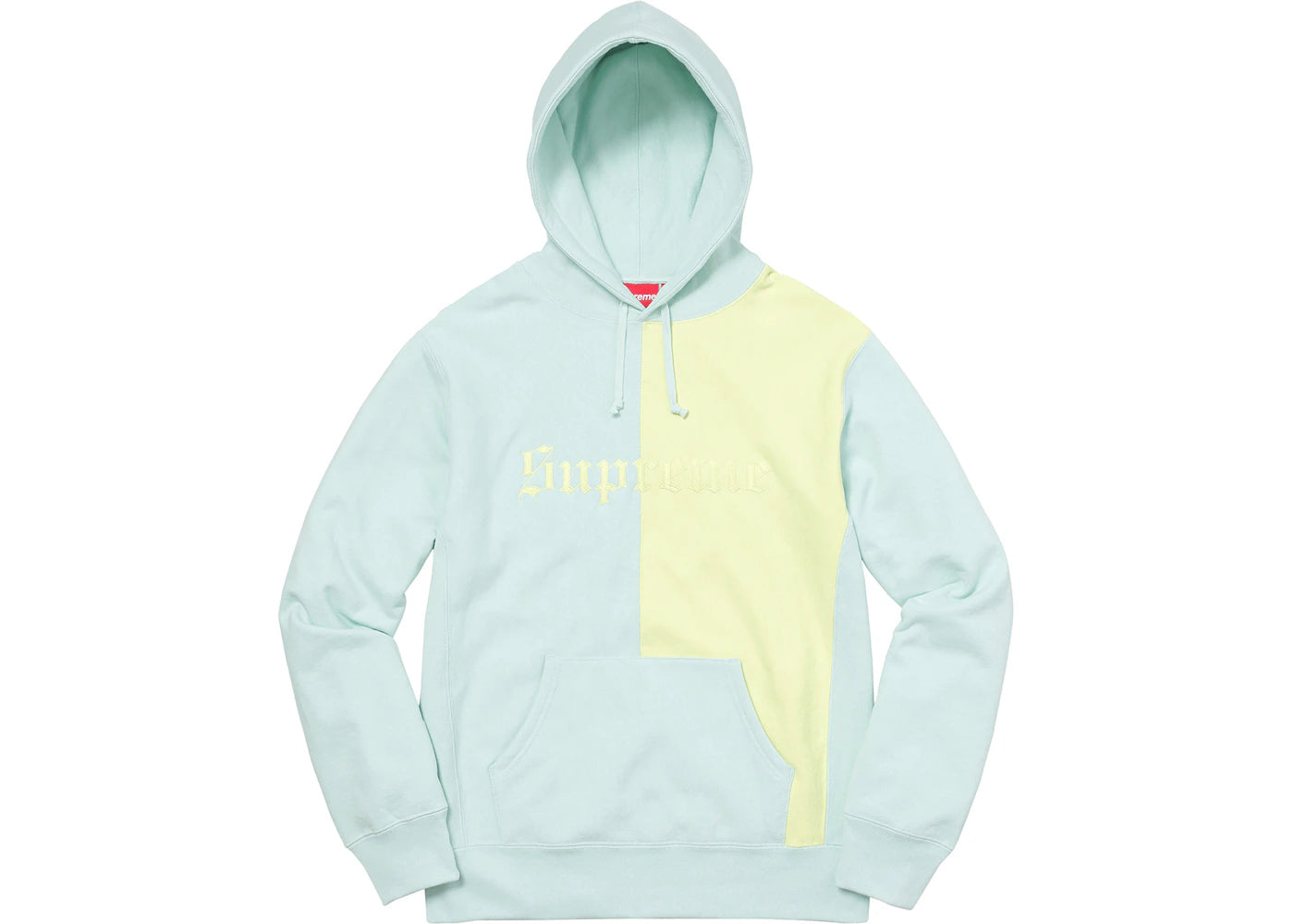 Supreme Split Old English Hooded Sweatshirt Ice Blue