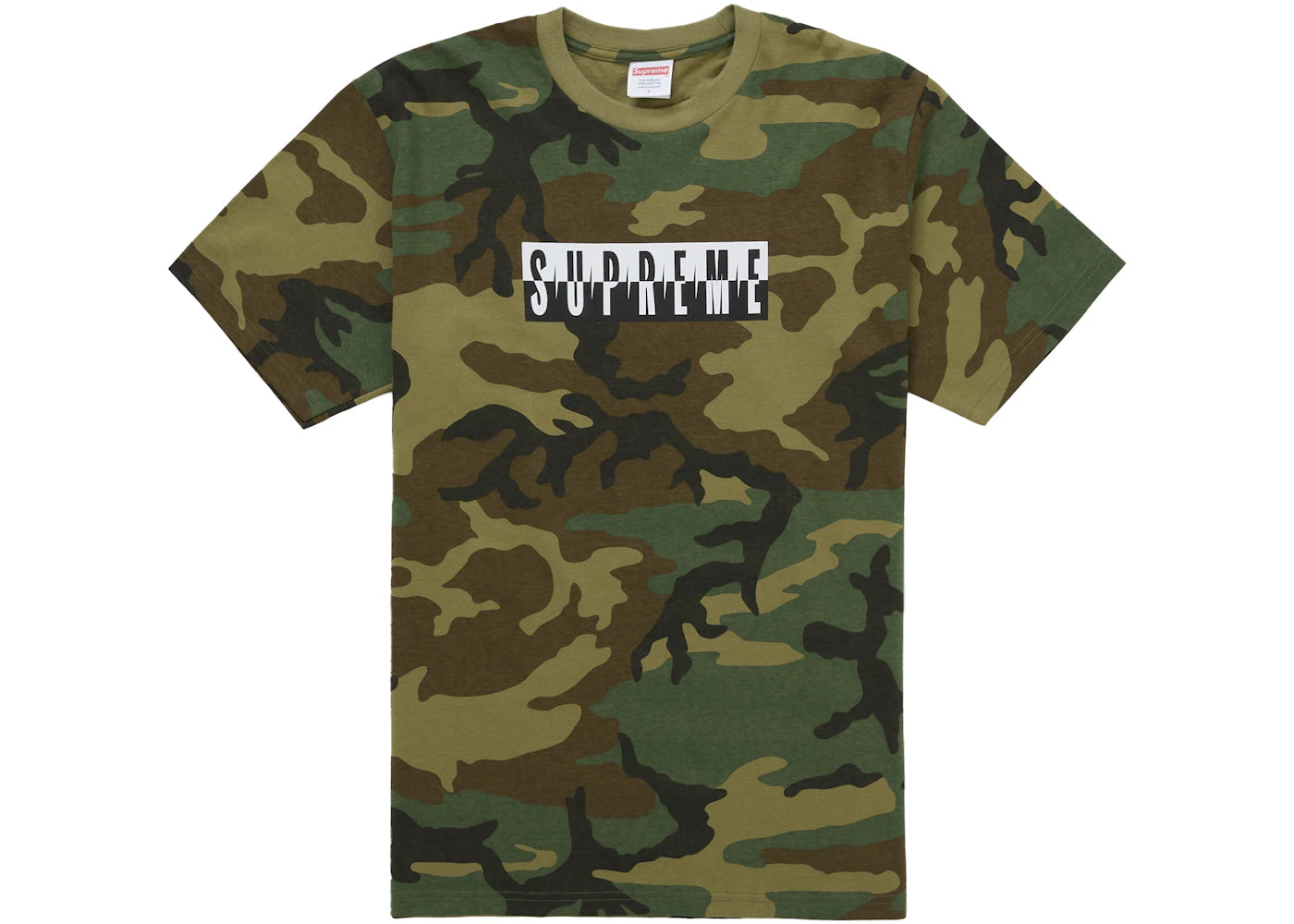 Supreme Split Tee (FW25) Woodland Camo