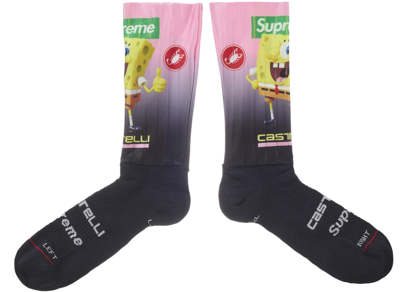 Supreme SpongeBob SquarePants Castelli Cycling Sock (1 Pack) Black