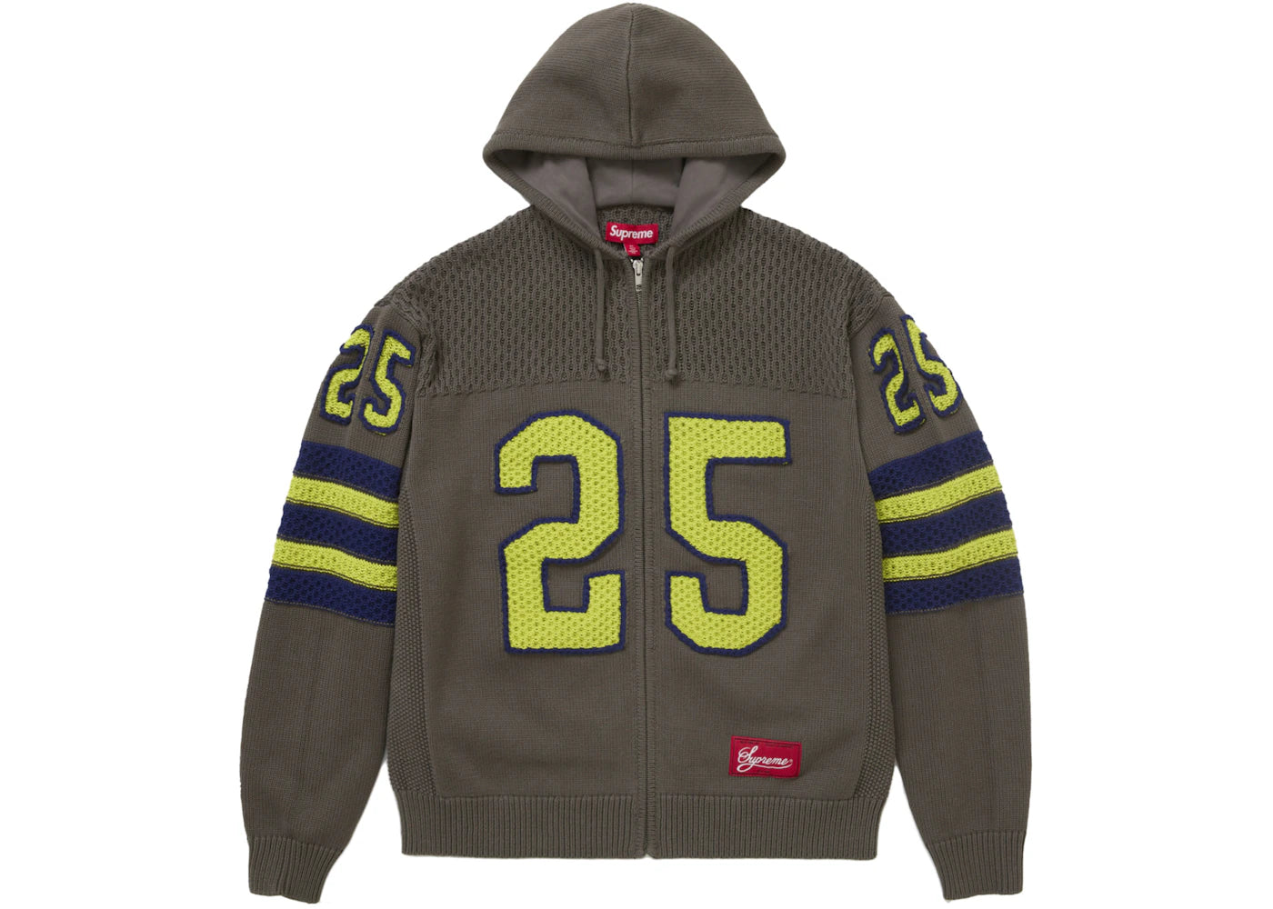 Supreme Sport Zip Up Hooded Sweater (FW25) Charcoal