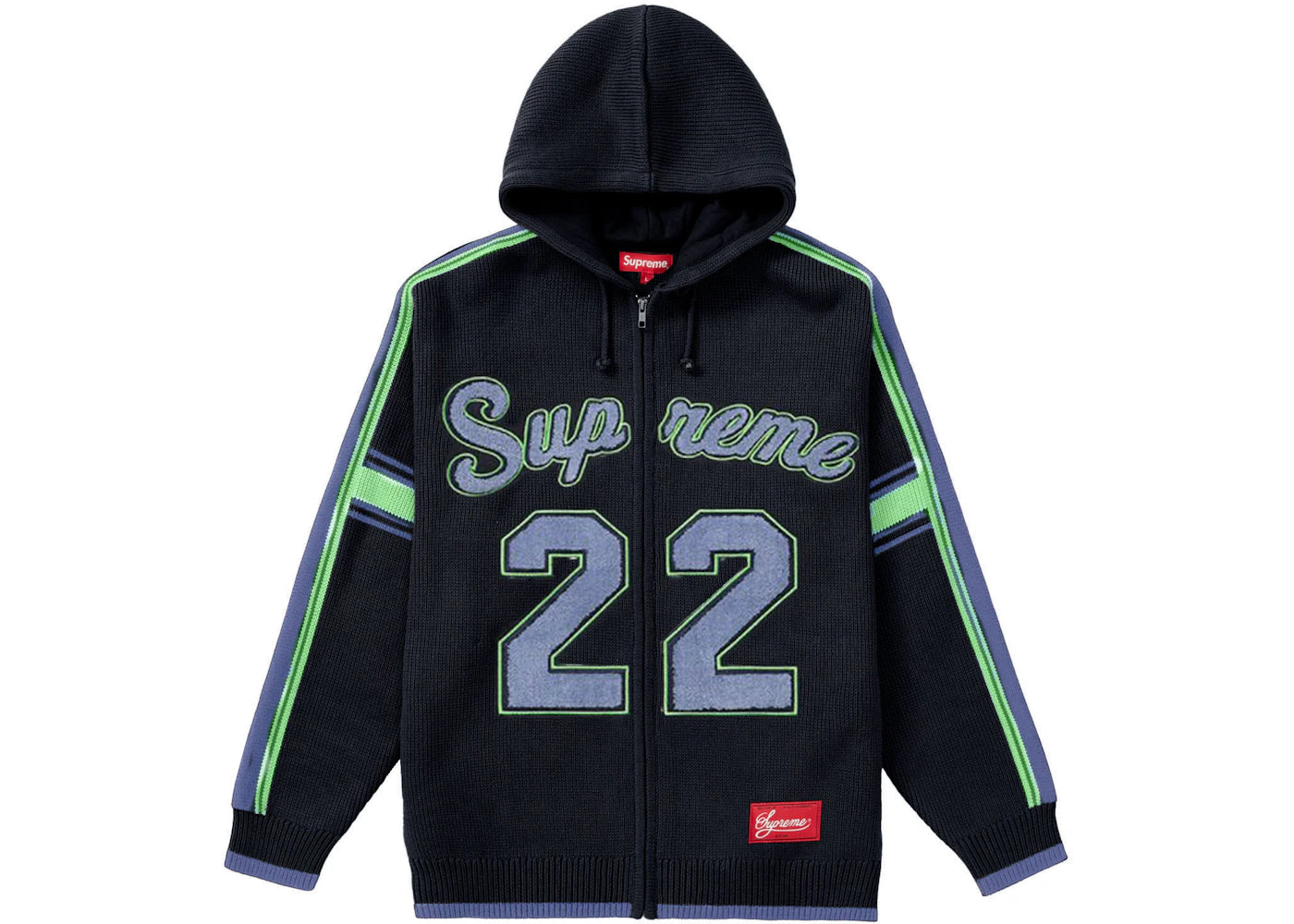 Supreme Sport Zip Up Hooded Sweater Navy