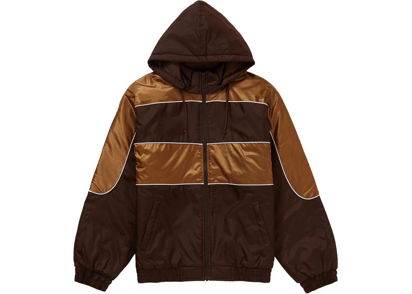 Supreme Sports Piping Puffy Jacket Brown