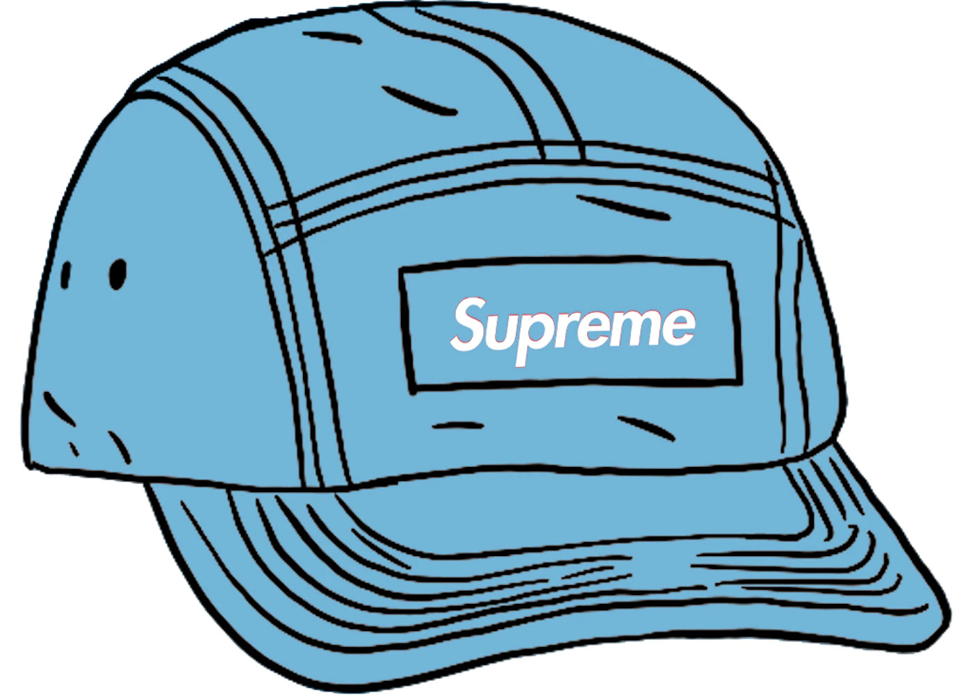 Supreme Spray Canvas Camp Cap Blue