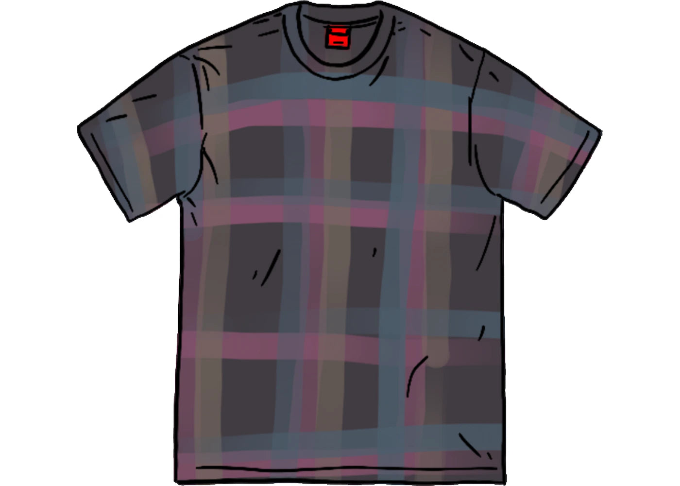 Supreme Sprayed Plaid S/S Top Black