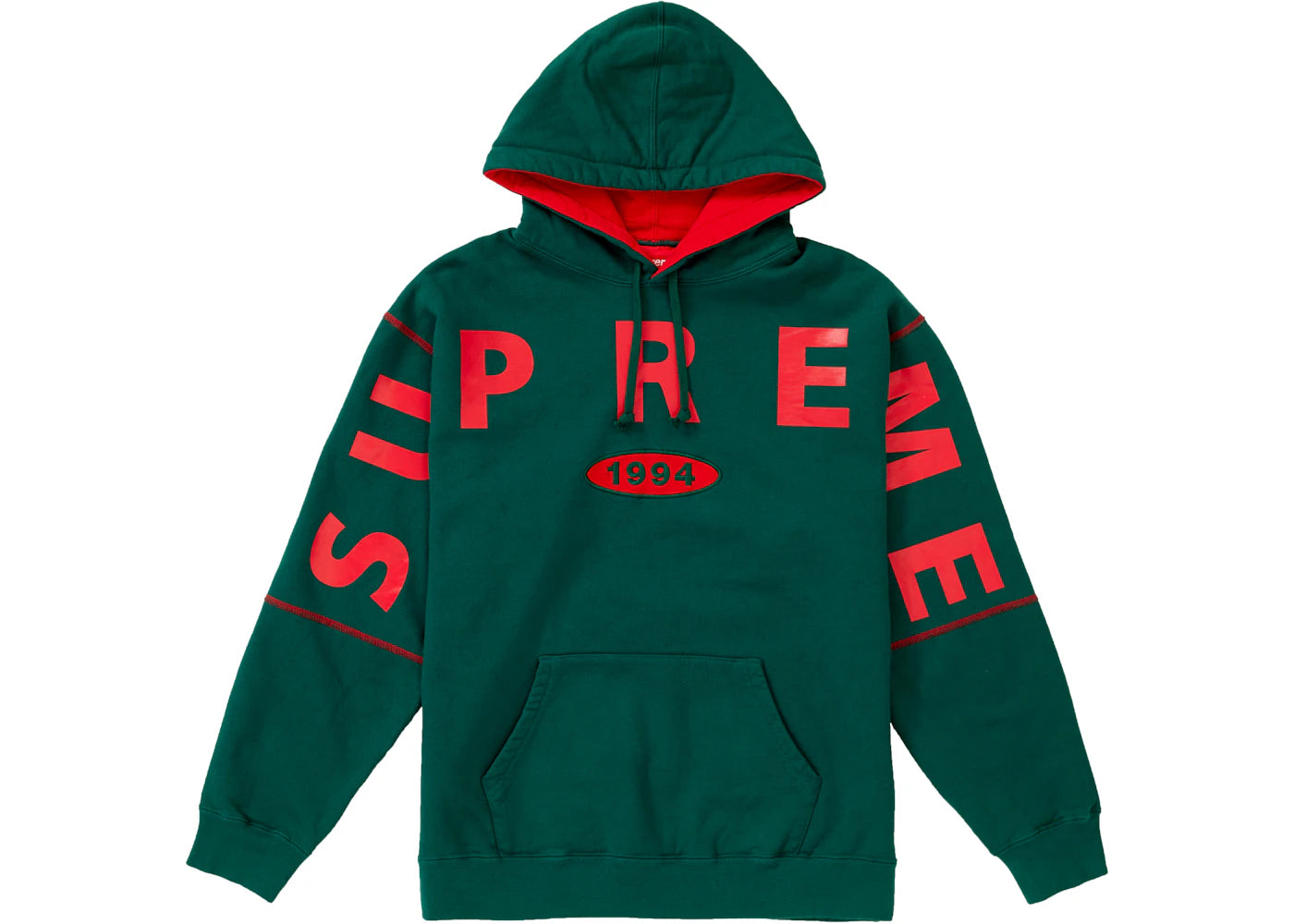 Supreme Spread Logo Hooded Sweatshirt Dark Green