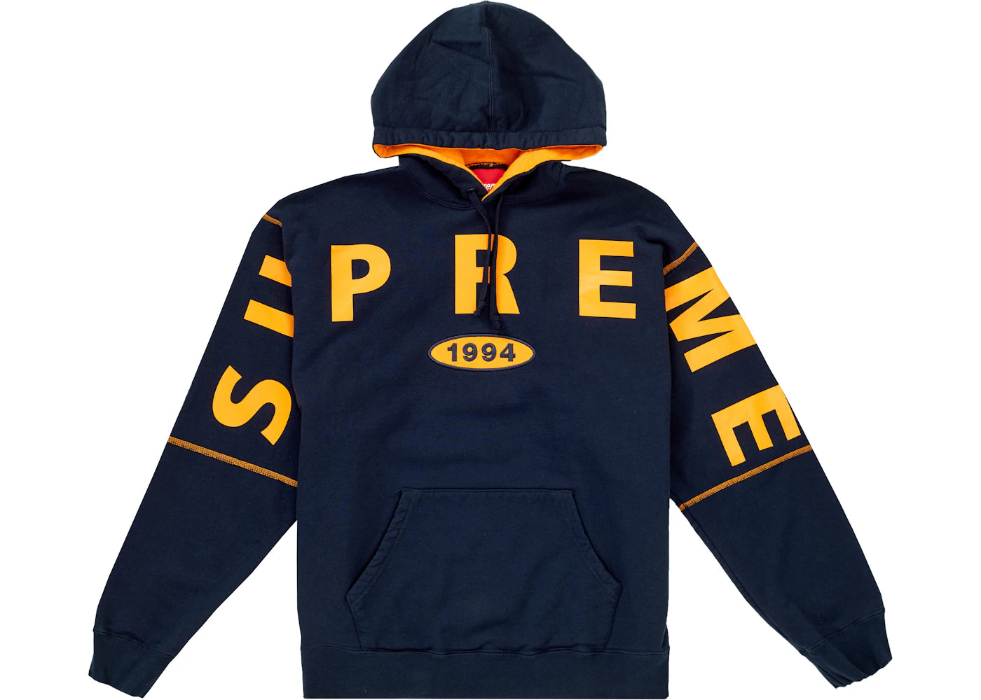 Supreme Spread Logo Hooded Sweatshirt Navy