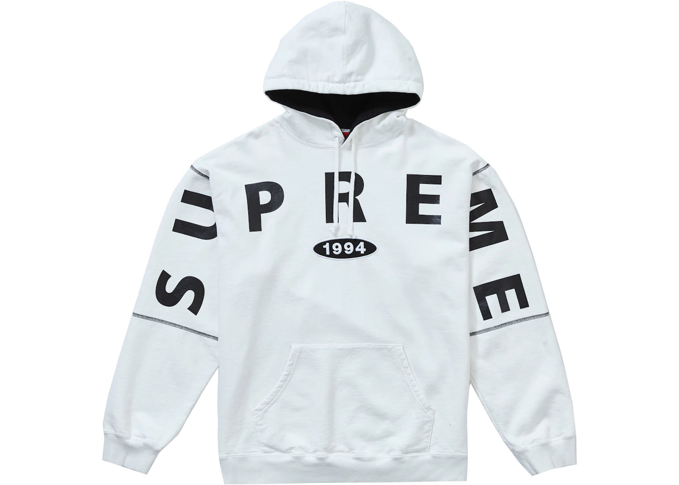 Supreme Spread Logo Hooded Sweatshirt White