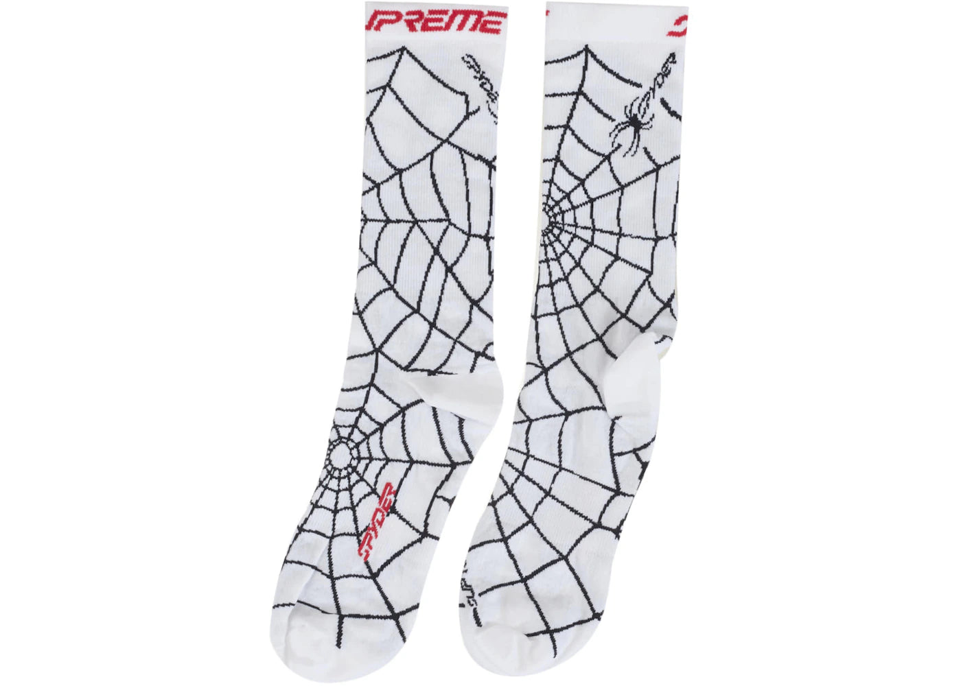 Supreme Spyder Crew Socks (1 Pack) White