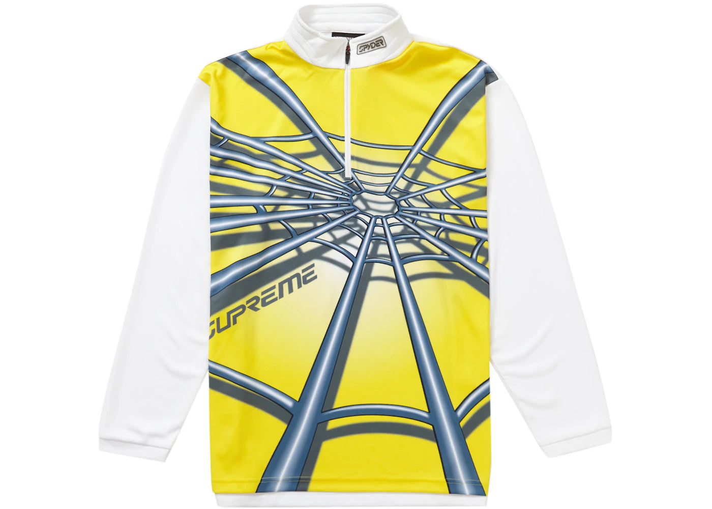 Supreme Spyder Web Half Zip Pullover Yellow