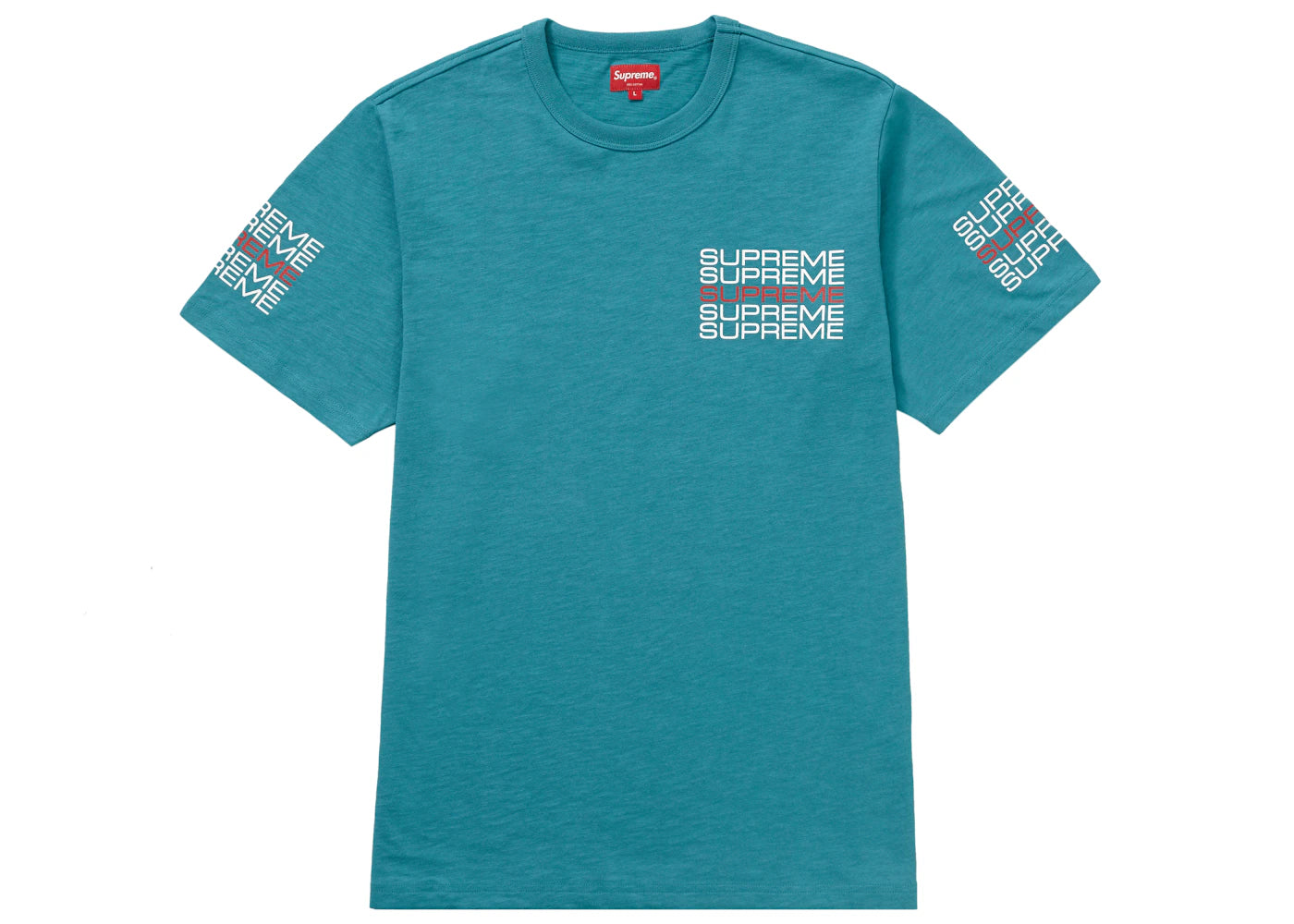 Supreme Stack Logo Tee Dusty Teal