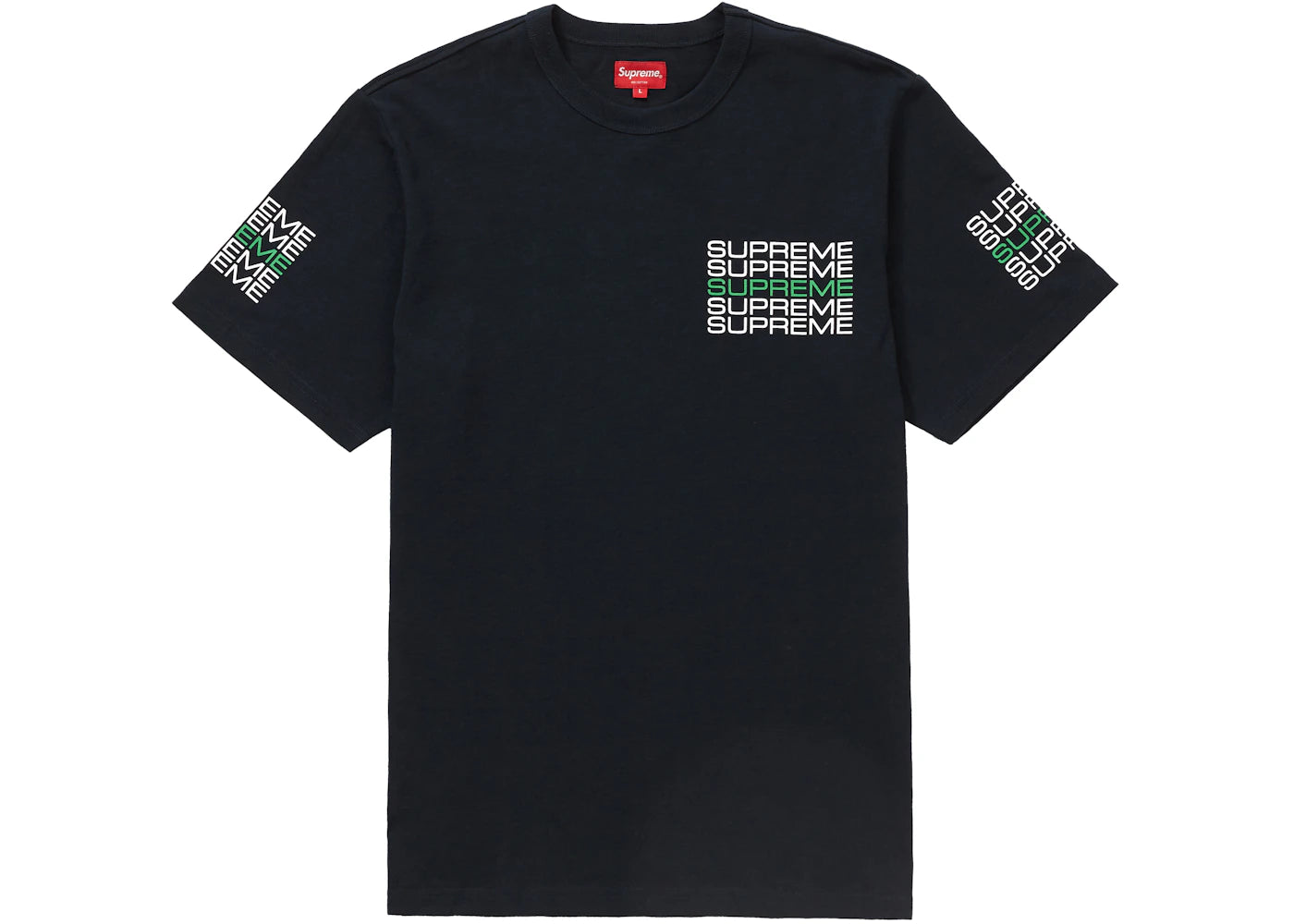 Supreme Stack Logo Tee Navy