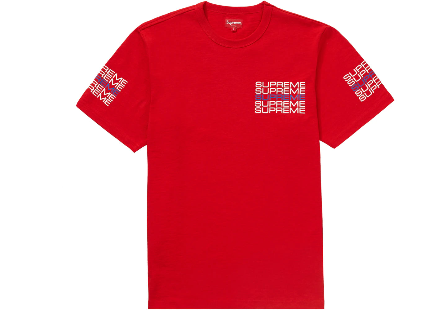 Supreme Stack Logo Tee Red