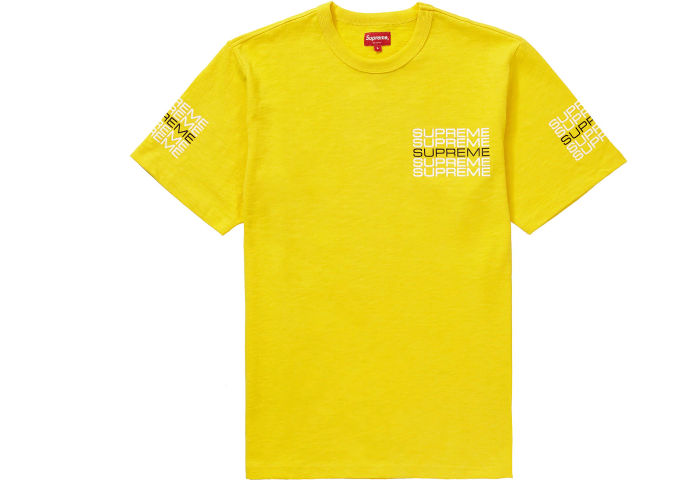 Supreme Stack Logo Tee Yellow