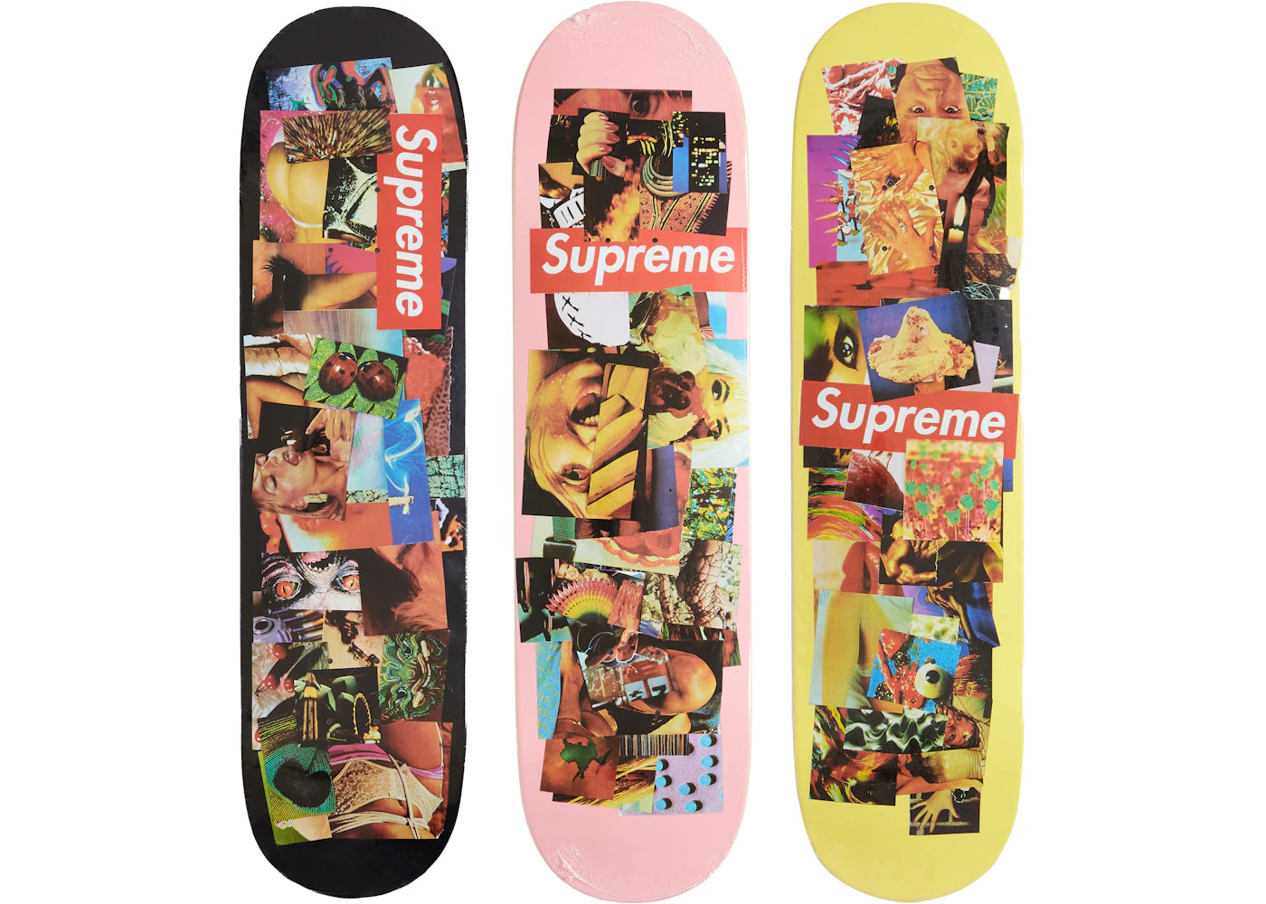 Supreme Stack Skateboard Deck Set Pink/Black/Yellow