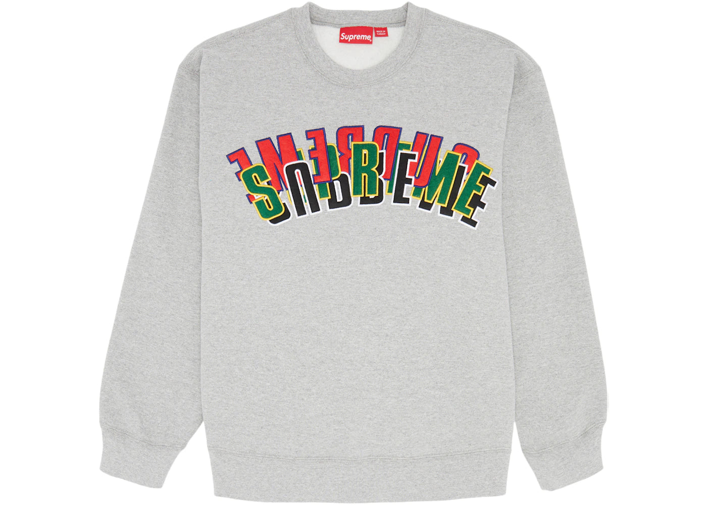 Supreme Stacked Crewneck Heather Grey