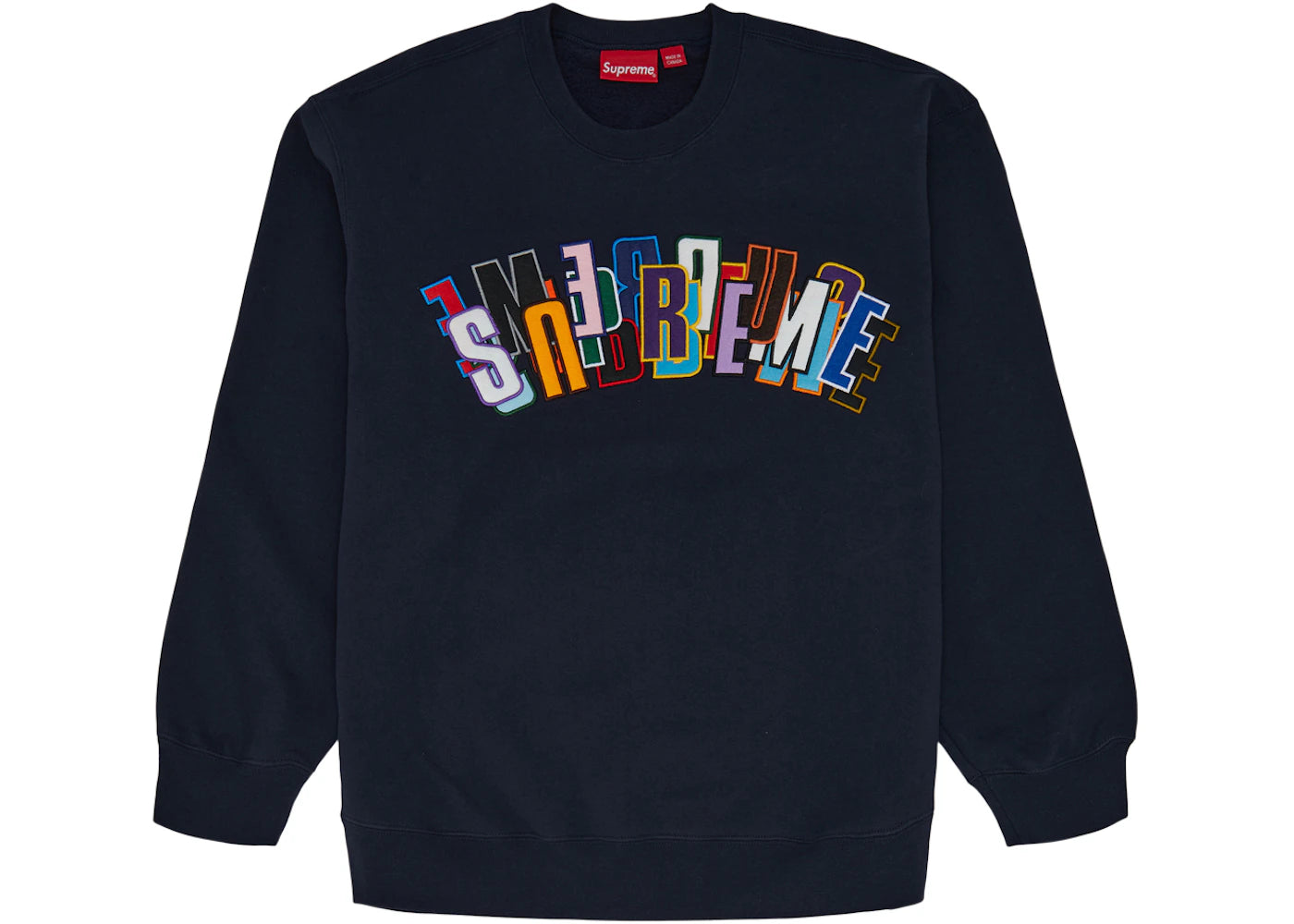 Supreme Stacked Crewneck Navy