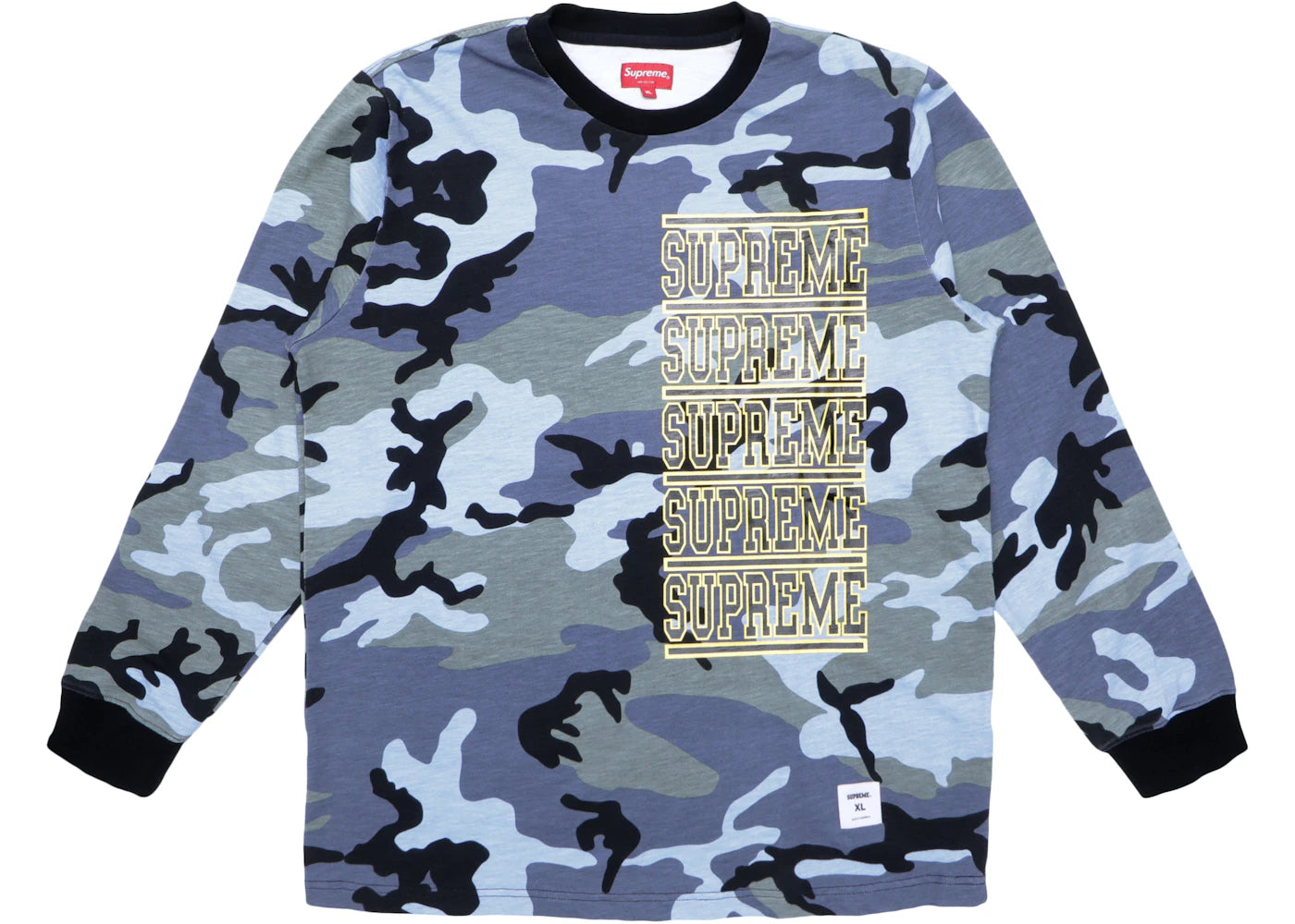 Supreme Stacked L/S Top Blue Camo