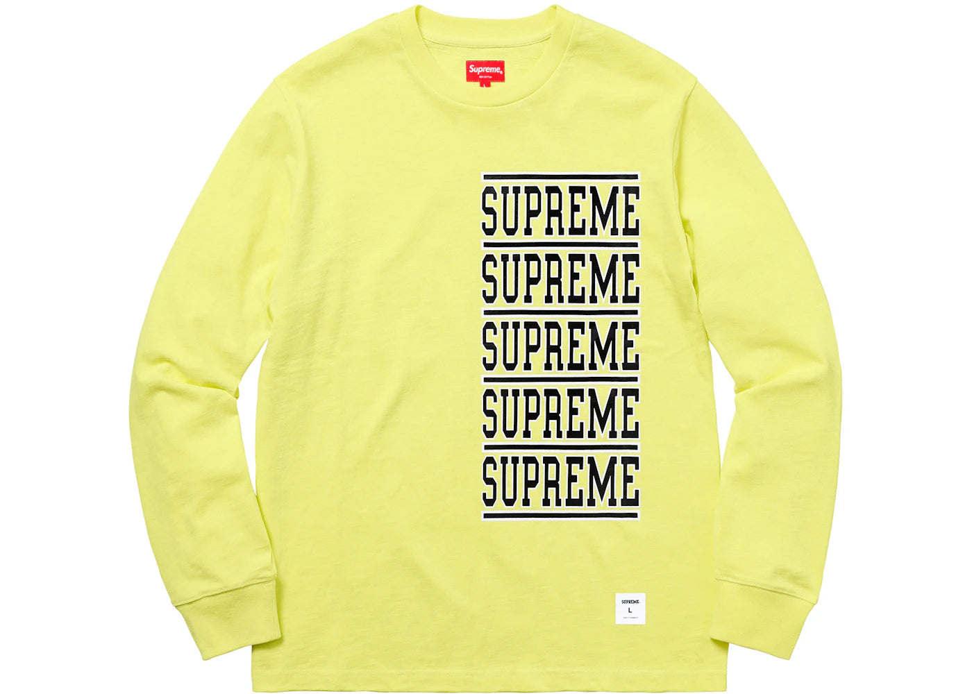 Supreme Stacked L/S Top Lemon