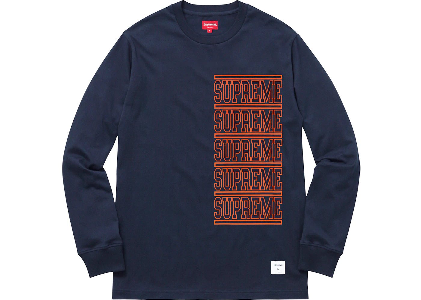 Supreme Stacked L/S Top Navy