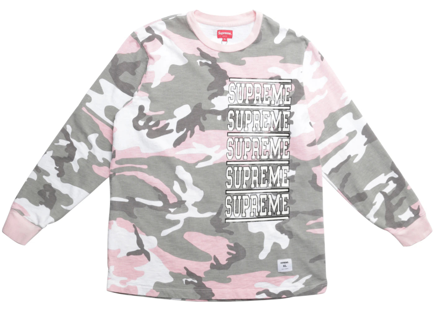 Supreme Stacked L/S Top Pink Camo