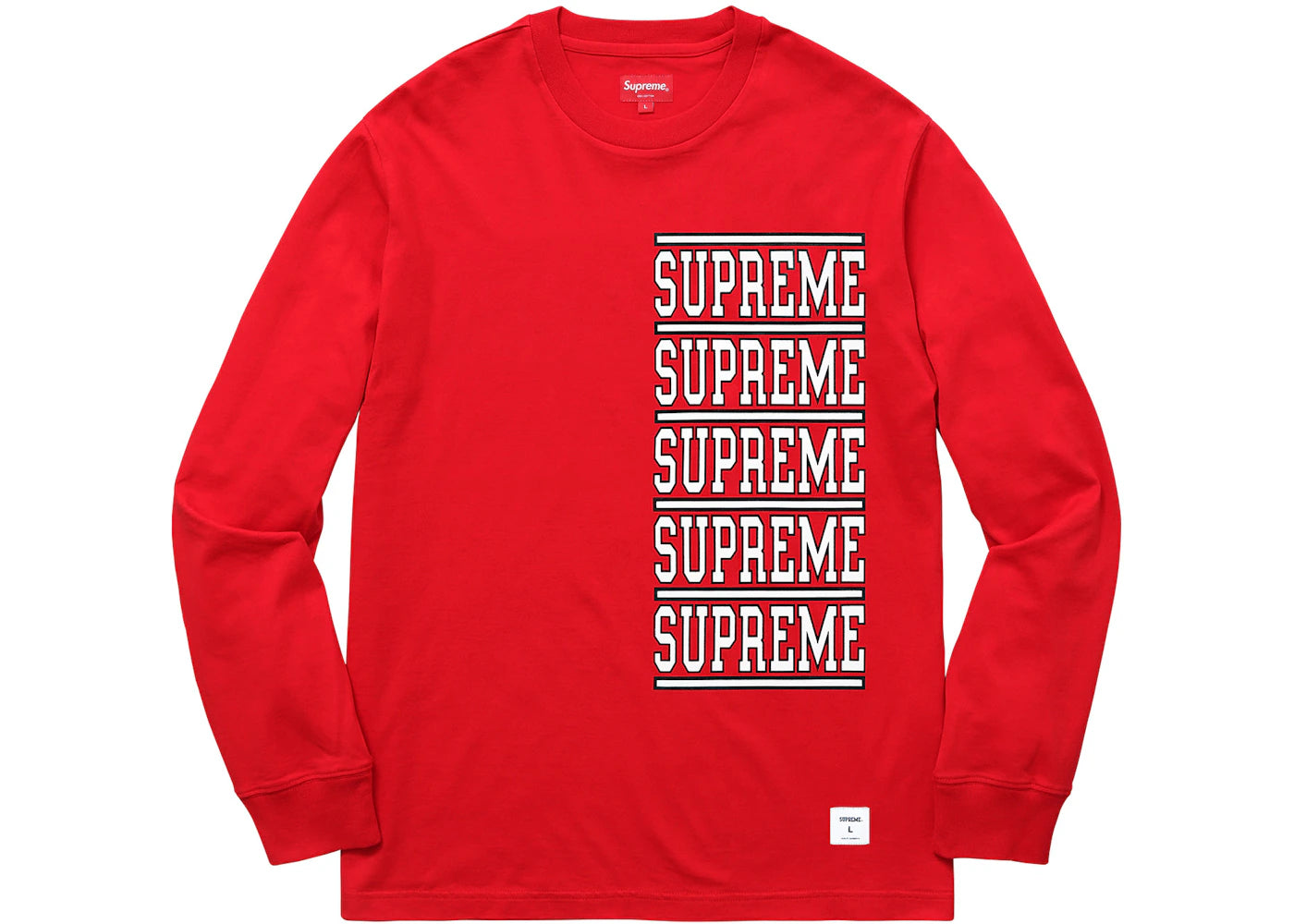 Supreme Stacked L/S Top Red