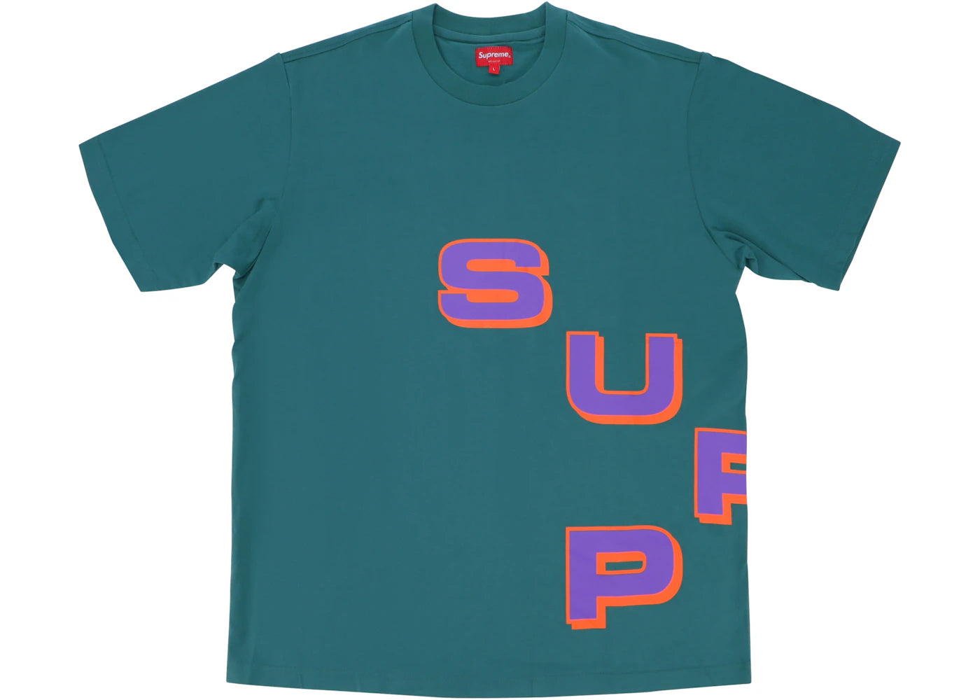 Supreme Stagger Tee Teal