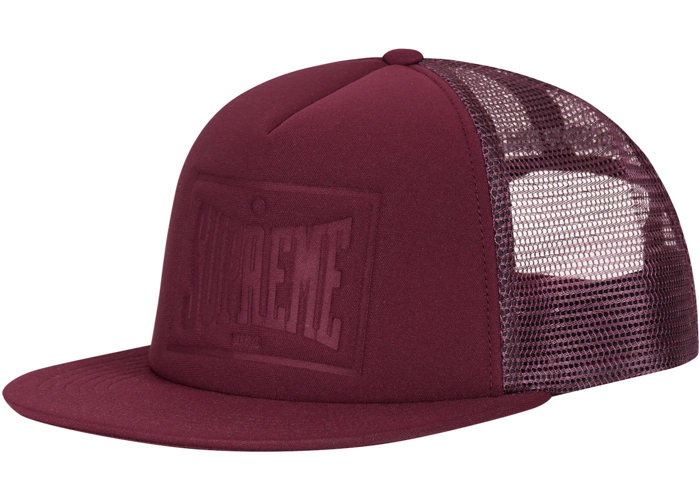 Supreme Stamped Mesh Back 5-Panel Maroon