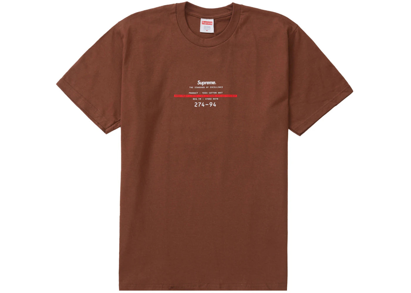Supreme Standard Tee Brown