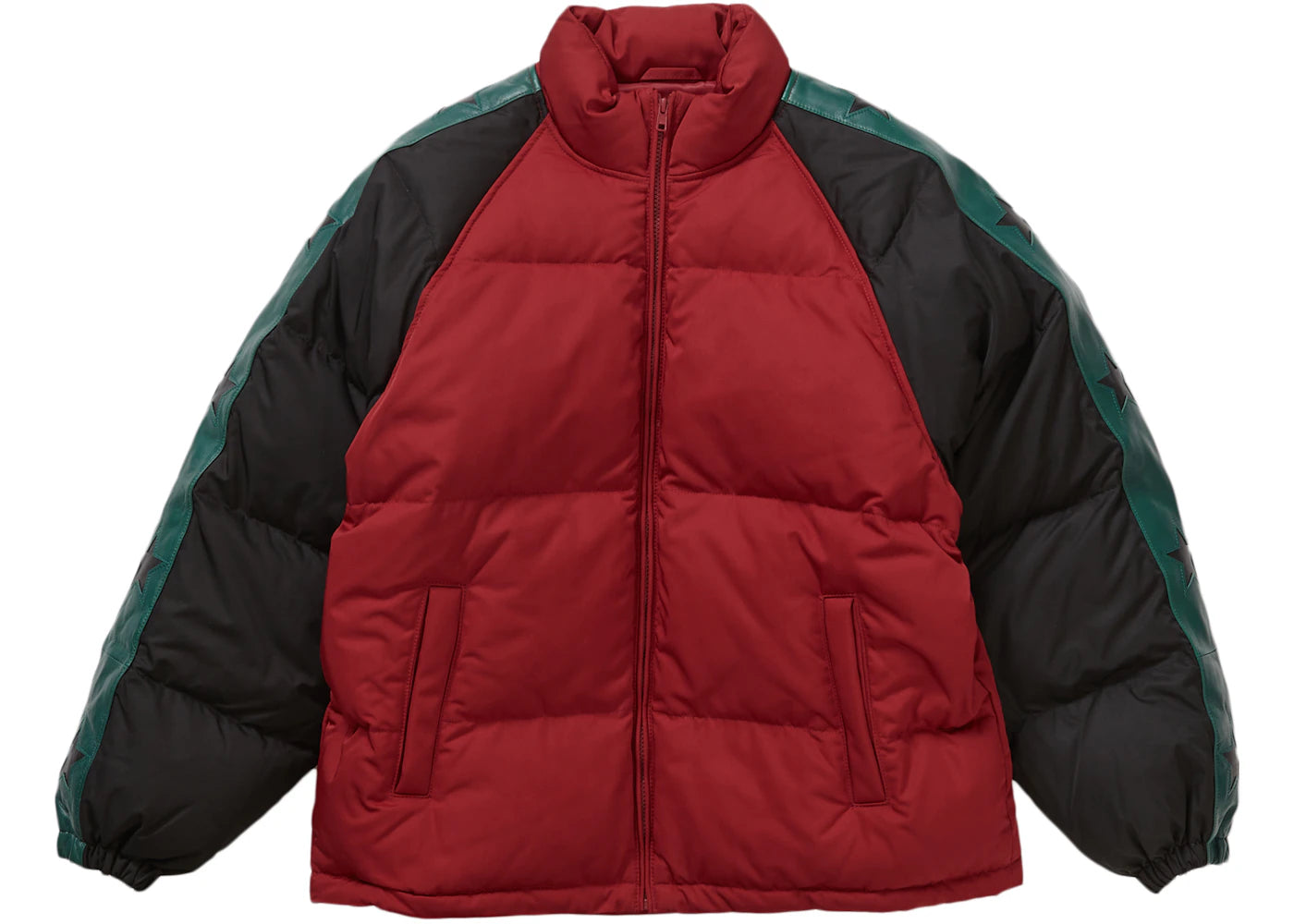 Supreme Star Sleeve Down Puffer Jacket Red