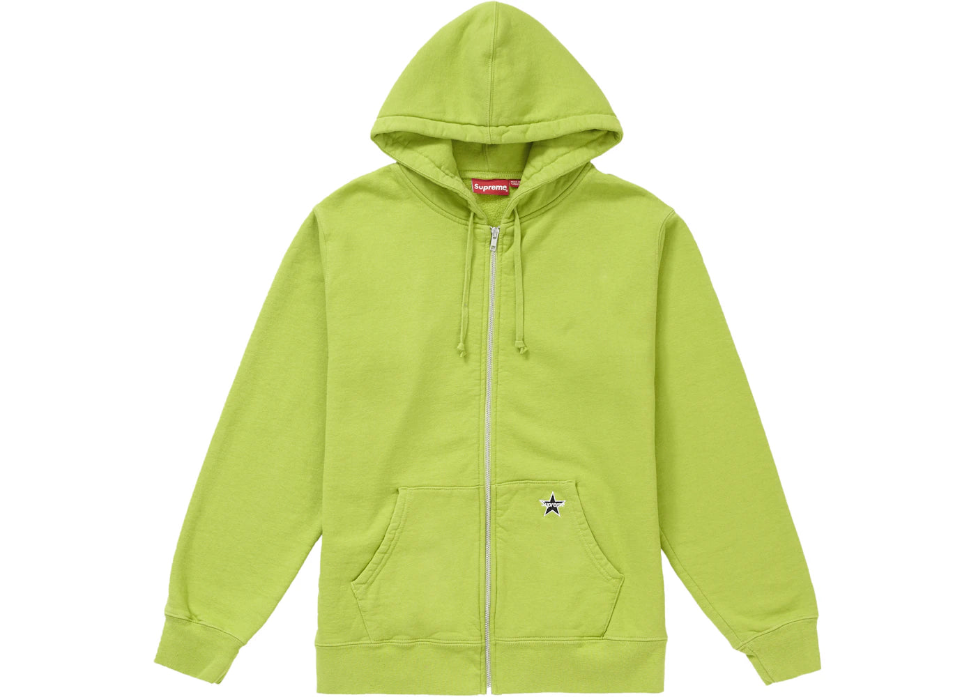 Supreme Star Zip Up Sweatshirt Lime