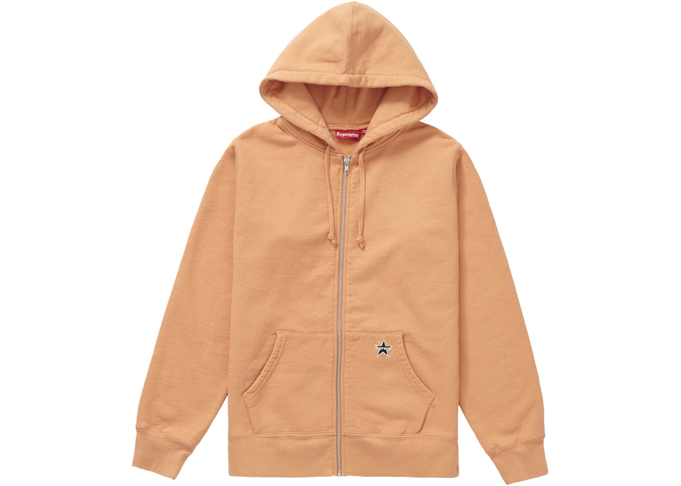 Supreme Star Zip Up Sweatshirt Pale Orange