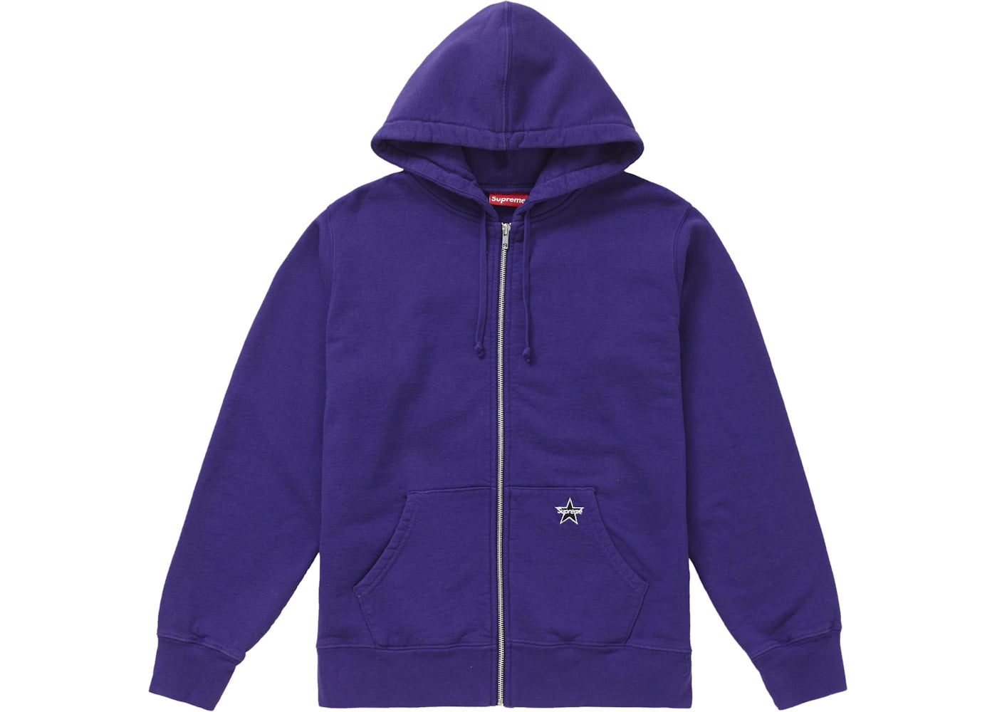 Supreme Star Zip Up Sweatshirt Purple